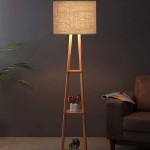 Wooden Floor Lamps With Shelves